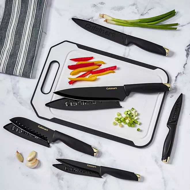 Cuisinart Advantage Juego de cuchillos de cerámica de 11 piezas con tabla de cortar