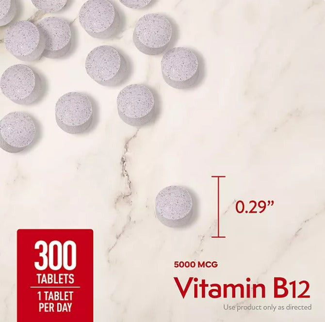 Vitamina B12 5000 mcg 300 tabletas Member`s Mark