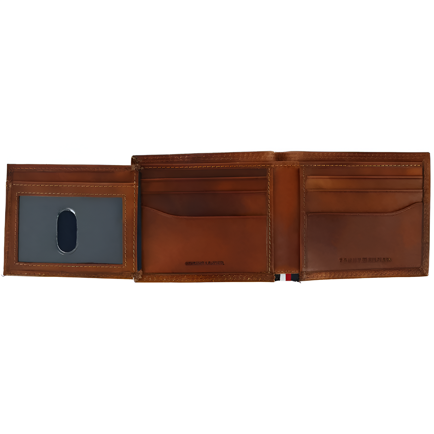Billetera Tommy Hilfiger para hombre marrón de cuero