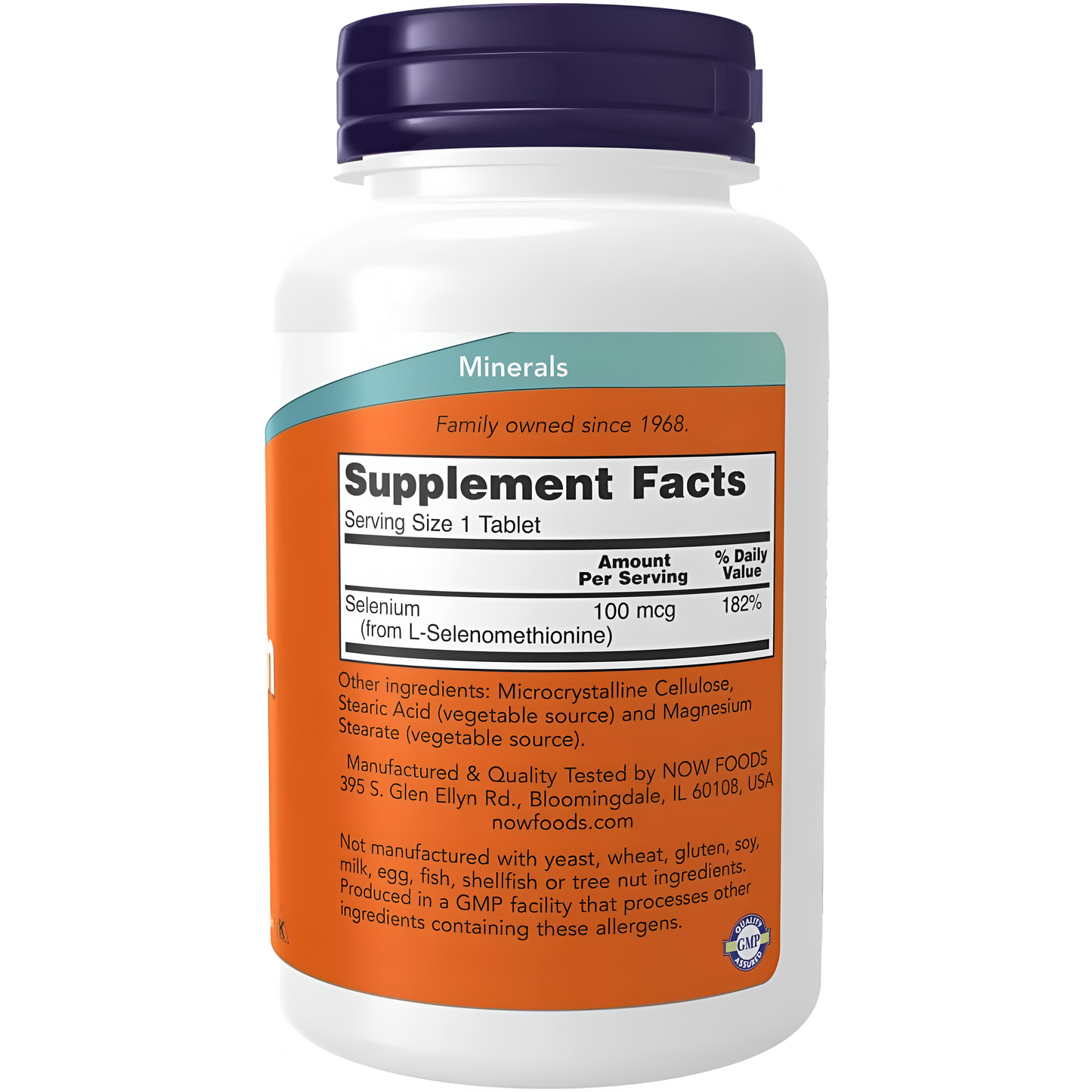 NOW Suplementos, Selenio 100 mg (L-Selenometionina) en tabletas