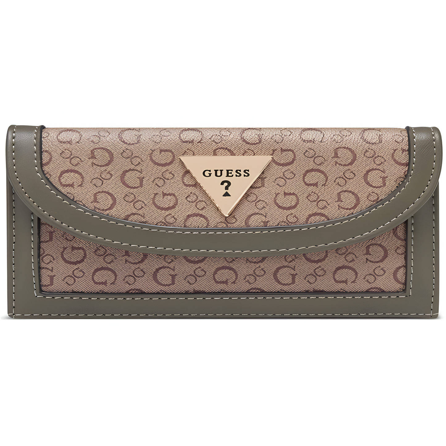 Cartera Slg Cluth en color Café Multi Guess Factory - Billetera para mujeres marca GUESS