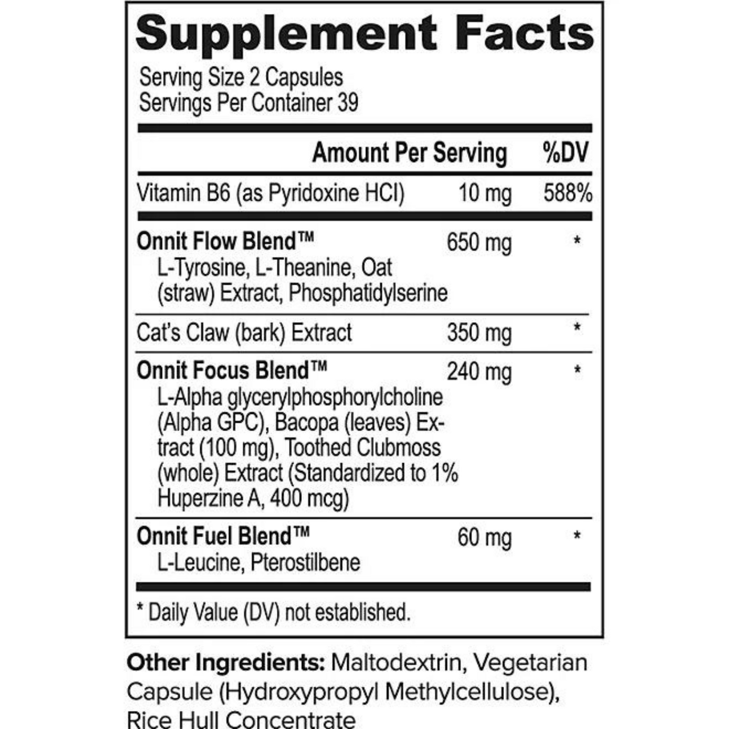 ONNIT Alpha BRAIN Suplemento nootrópico premium para la salud cerebral' 78 cápsulas
