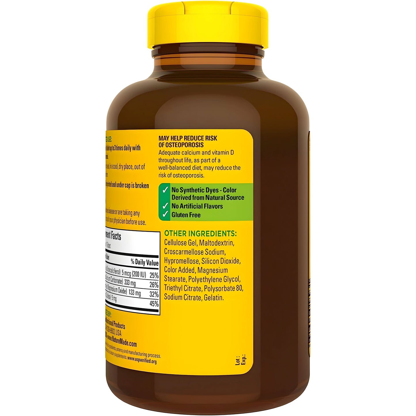 Nature Made Calcio Magnesio Zinc con vitamina D3 300 tabletas