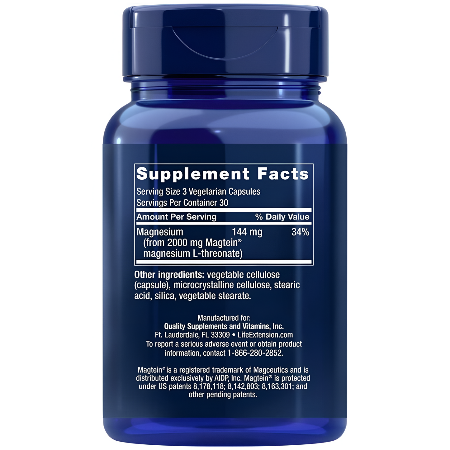 Neuro-Mag Life Extension Magnesio L-Threonate 90 Cápsulas