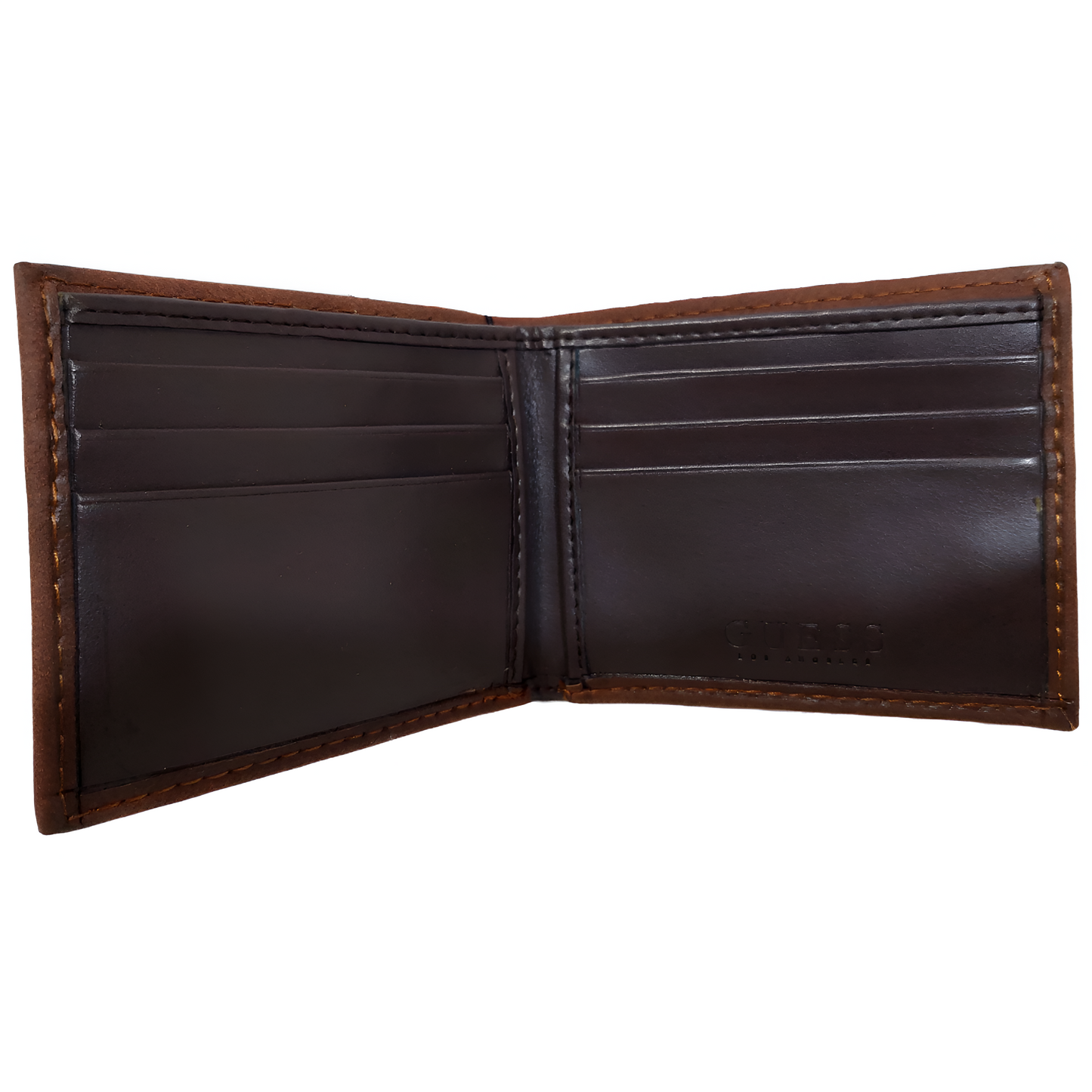 Billetera de cuero Guess para hombre color marrón