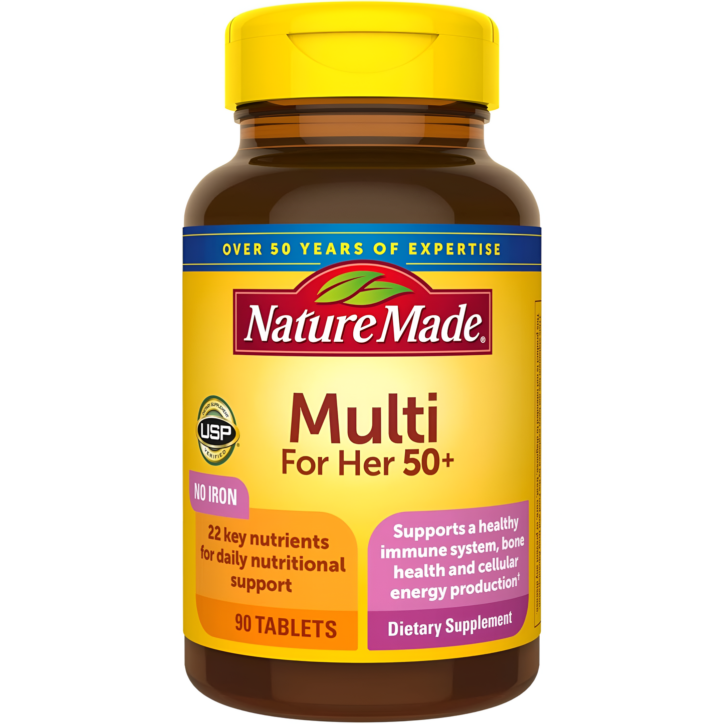 Nature Made Multivitamínico para mujer mayores de 50 de edad , 90 Tabletas