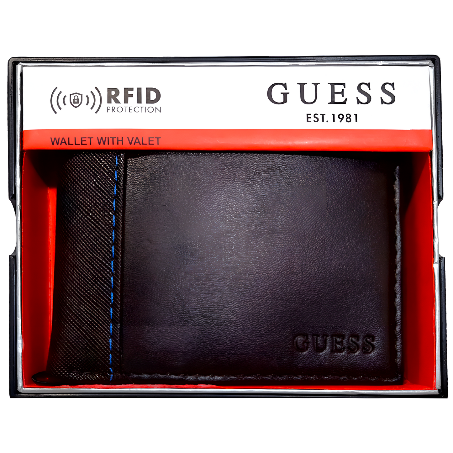 Guess billetera para hombre color marron