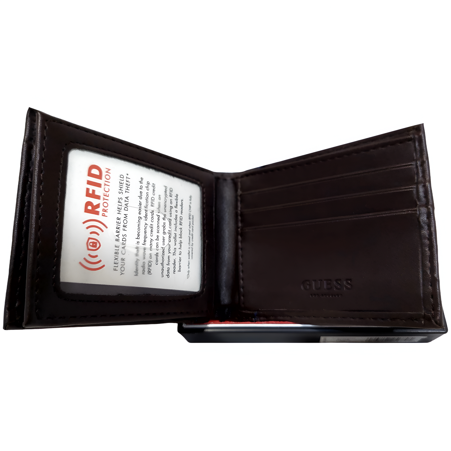 Guess billetera para hombre color marron
