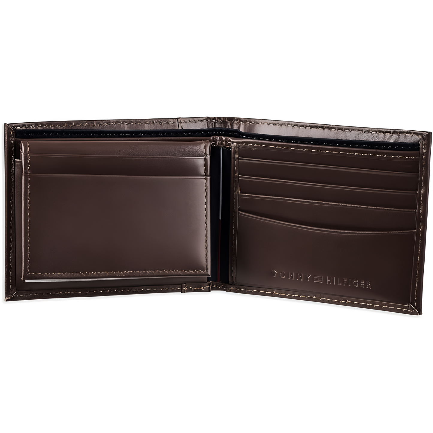 Billetera Tommy Hilfiger Para Hombre de Cuero Billetera delgada plegable con 6 bolsillos
