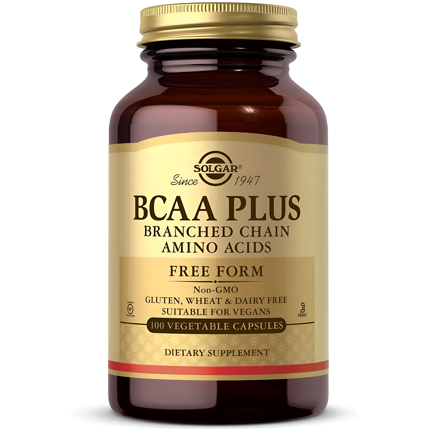 Solgar - BCAA Plus Aminoácidos con vitamina B6, 100 Capsulas Vegetales