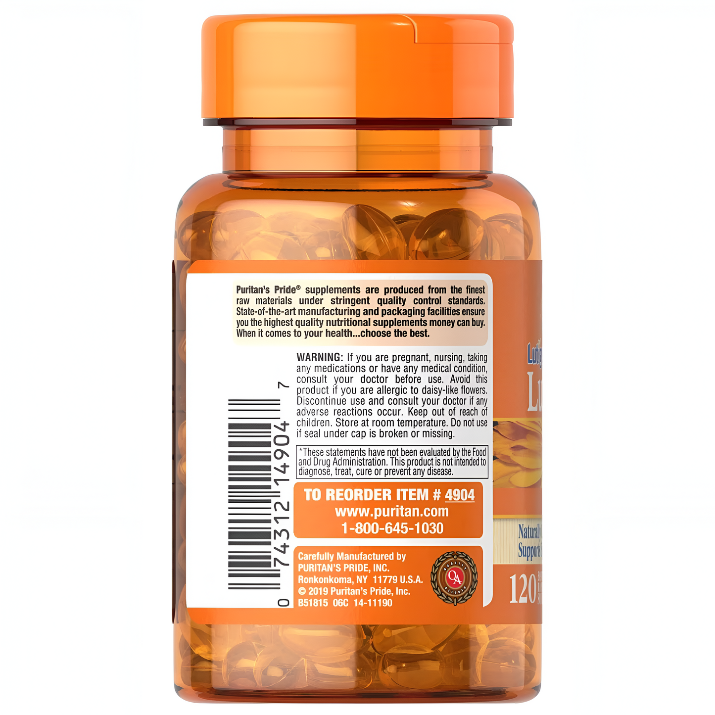 Luteina 20mg 120 softgel Puritan's Pride -