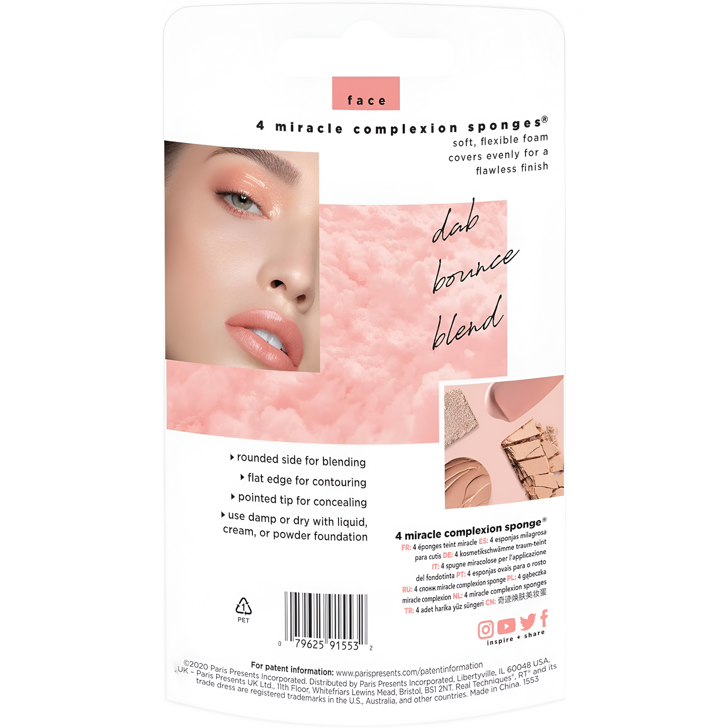 Real Techniques esponja de belleza 4 unidades