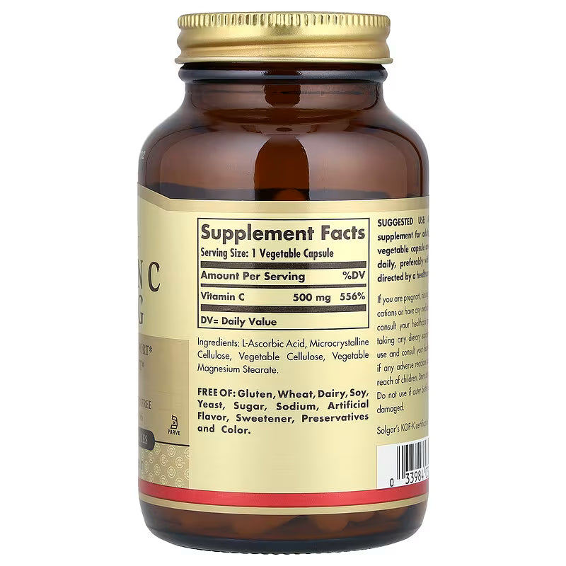 Solgar - Vitamina C 500mg, 100 capsulas