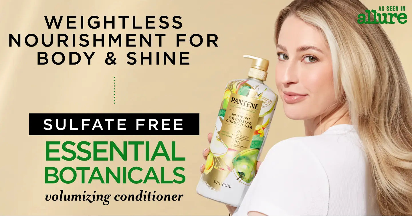 Pantene Essential Botanicals Acondicionador de manzana y madreselva, 1.13L