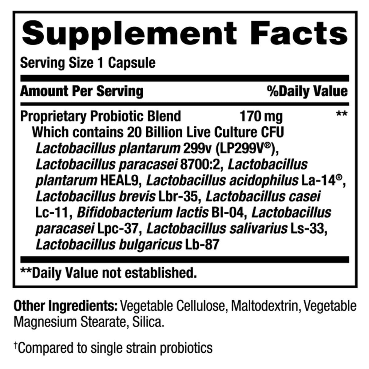 Probiotico 10 , 70 capsulas - Natures Bounty