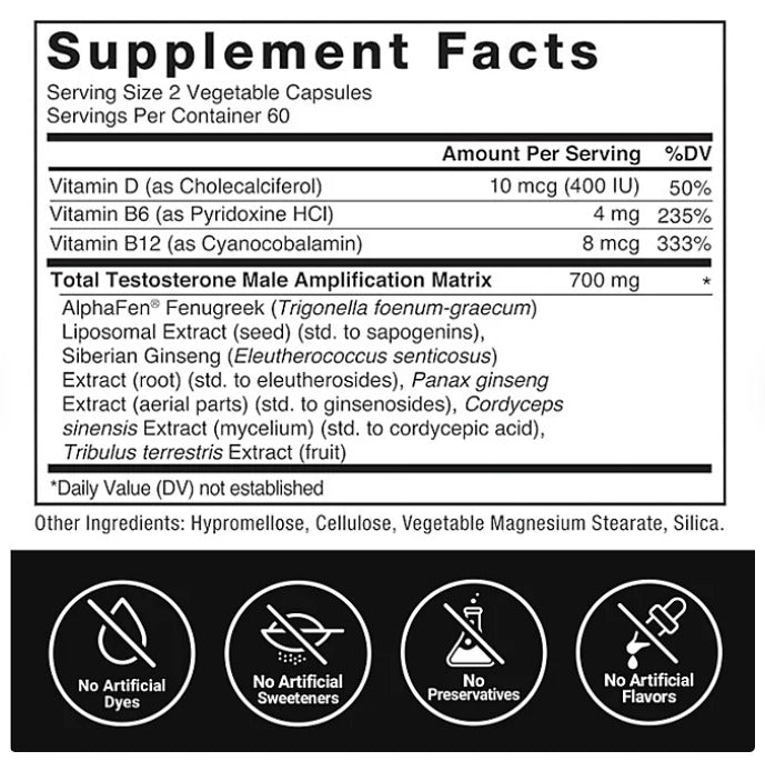 Force Factor Test X180 Testosterone Booster 120 Capsulas