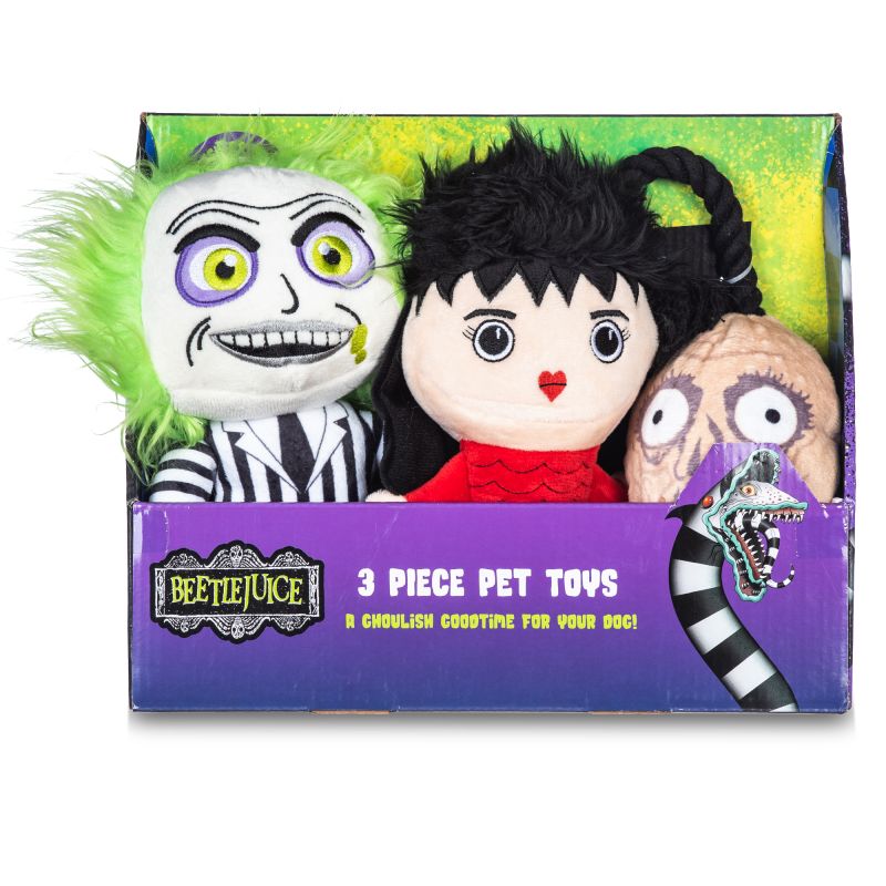 BeetleJuice, 3 piezas, juguetes para perros