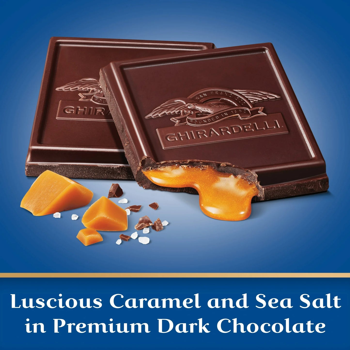 GHIRARDELLI Dark Chocolate Sea Salt Caramel 138g