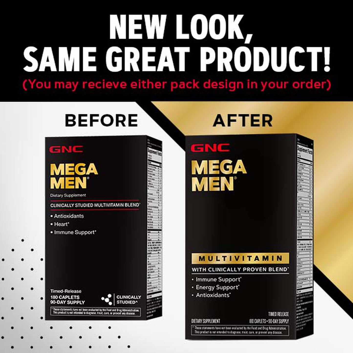 GNC Mega Men Multivitaminico para hombres, 180 Tabletas