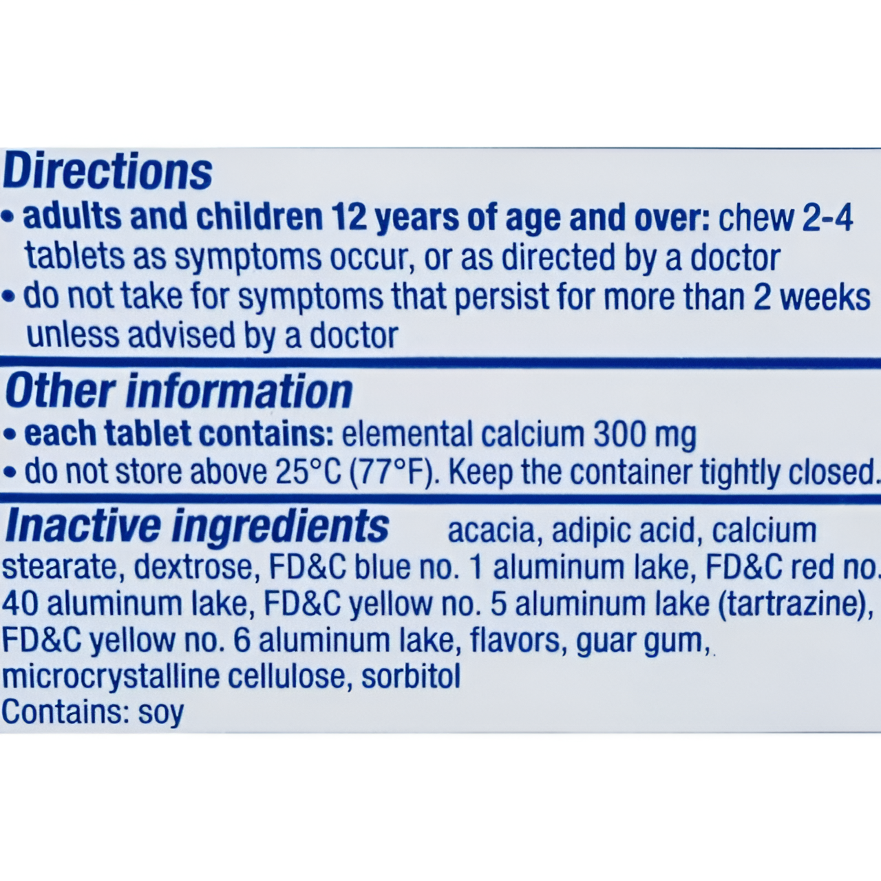 TUMS antiácidos extra fuertes , 250 Tabletas masticables