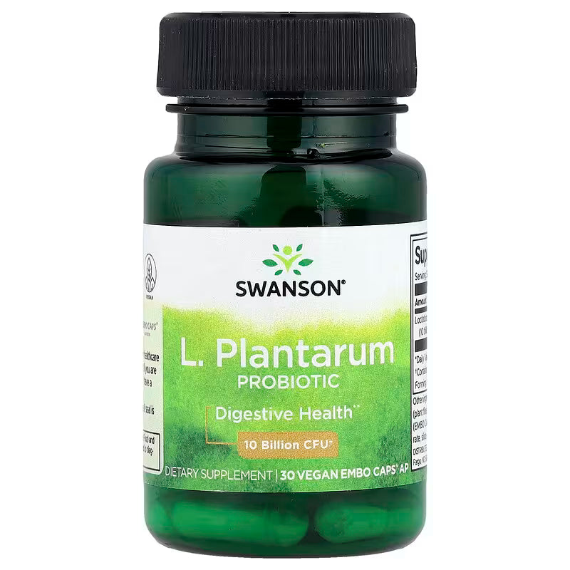 Swanson - L. Plantarum probiotic 10 billion CFU, 30 capsulas