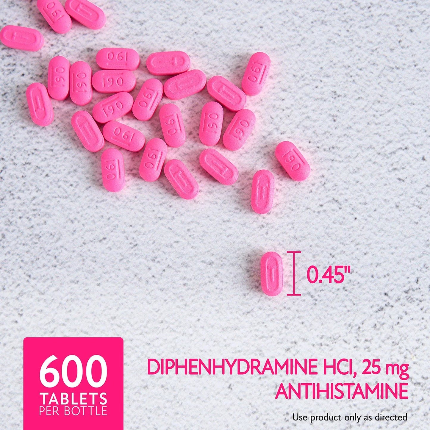 Members Mark- Alivio de la alergia 25 mg de difenhidramina HCL, 600 unidades