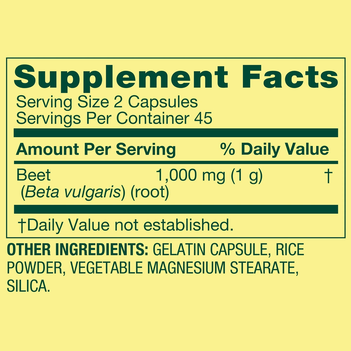 Spring Valley beet root 1000mg, 90 capsulas