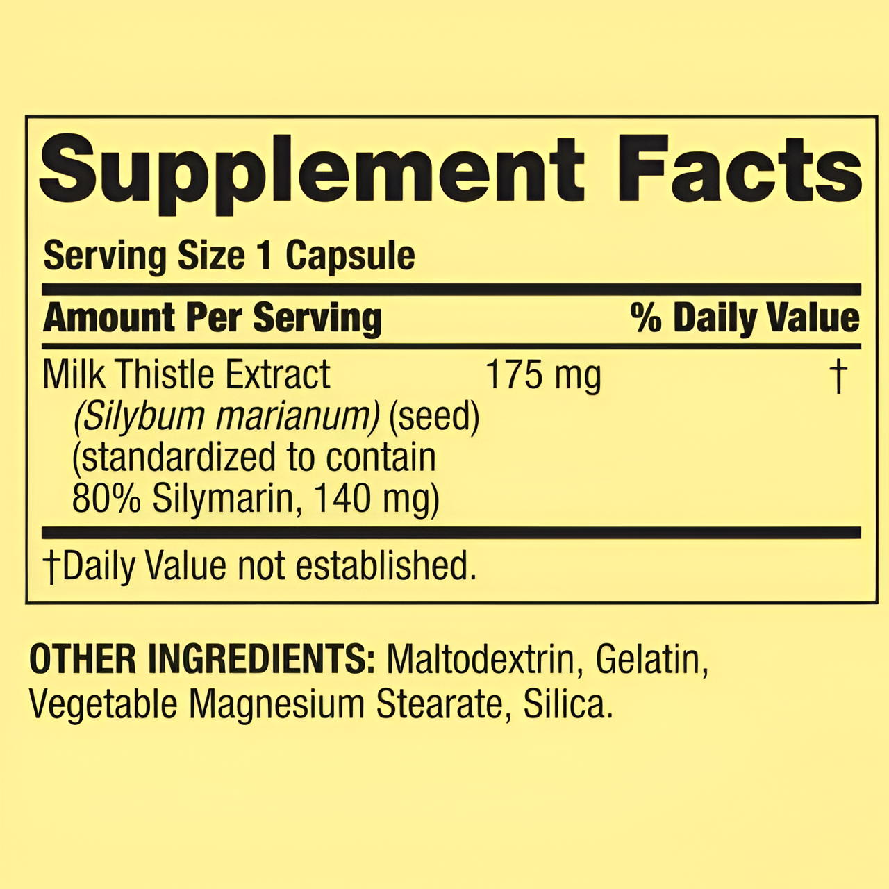 Milk Thistle 175mg - Cardio Mariano en Capsulas- Spring Valley