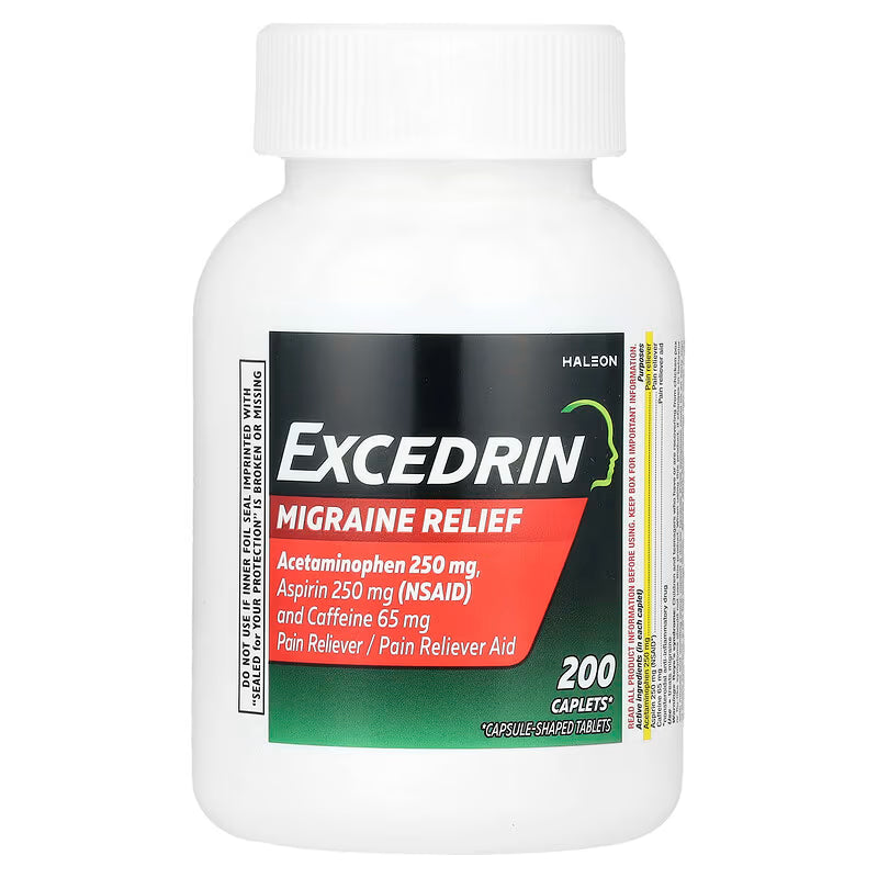 Excedrin Migraña relief, 200 Tabletas
