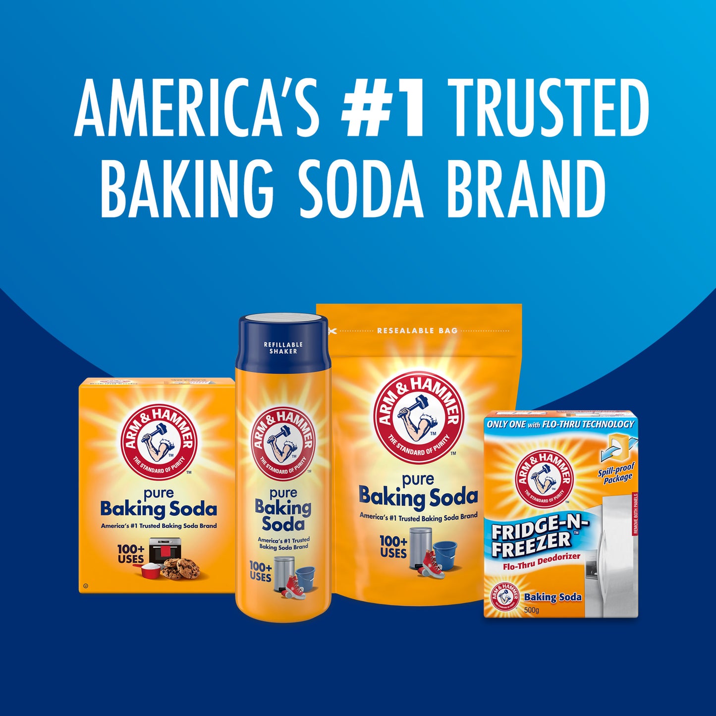 ARM & HAMMER Pure Baking Soda, Bicarbonato de Sodio Puro 454gr,