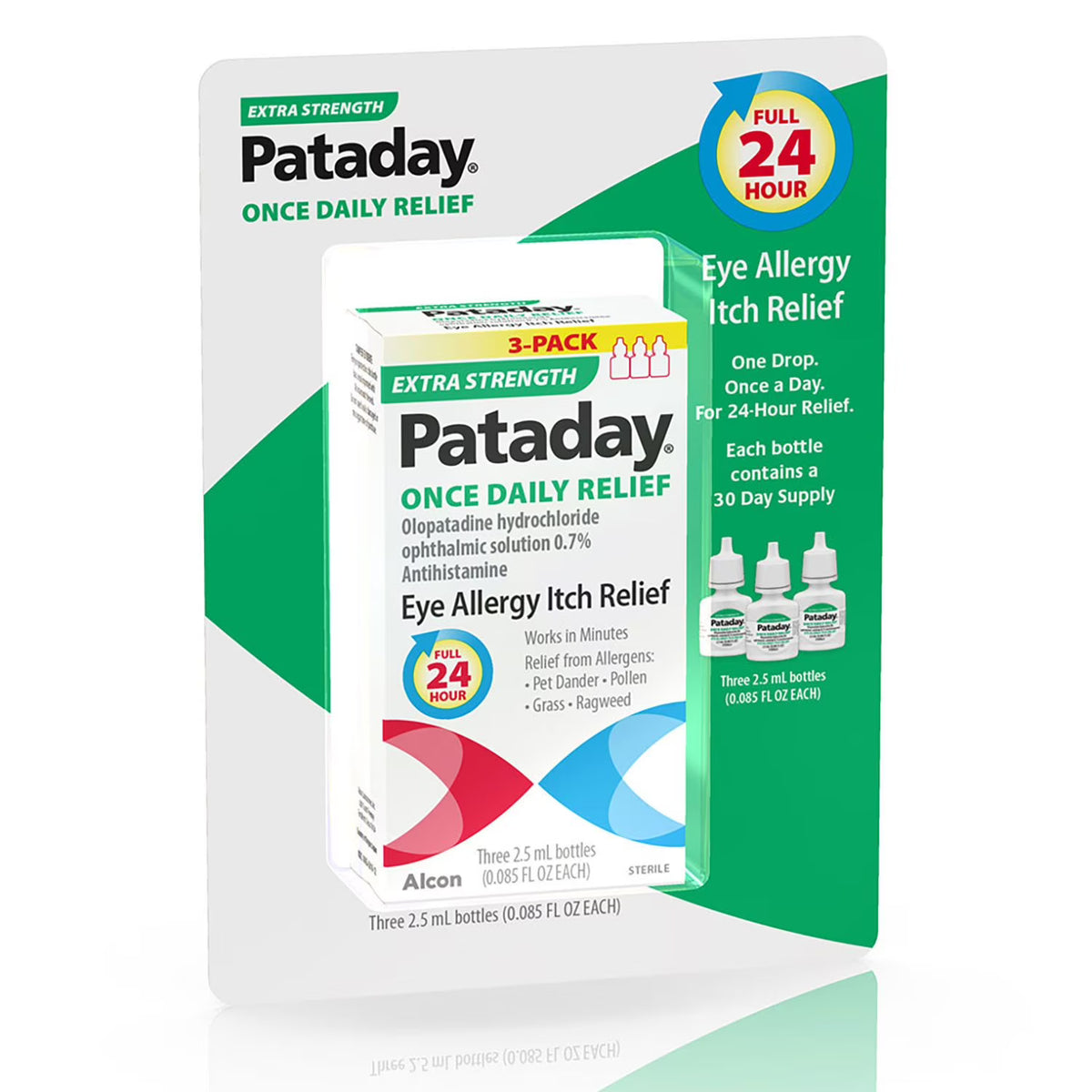 Pataday - Gotas oftálmicas Extra Fuertes - 2.5 ml, paquete de 3pk