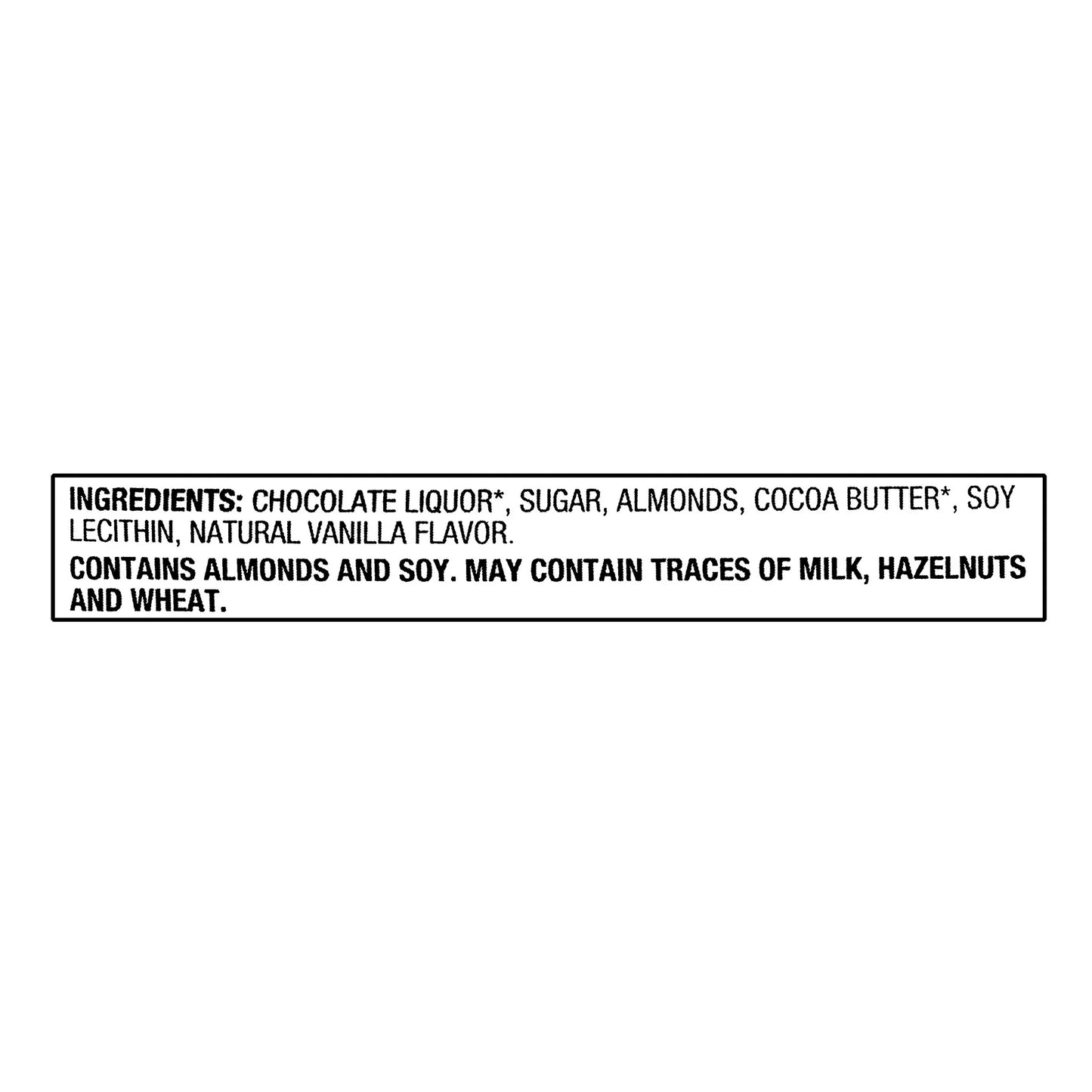 Great Value Barra de Chocolate Negro con Almendras Picadas 100g