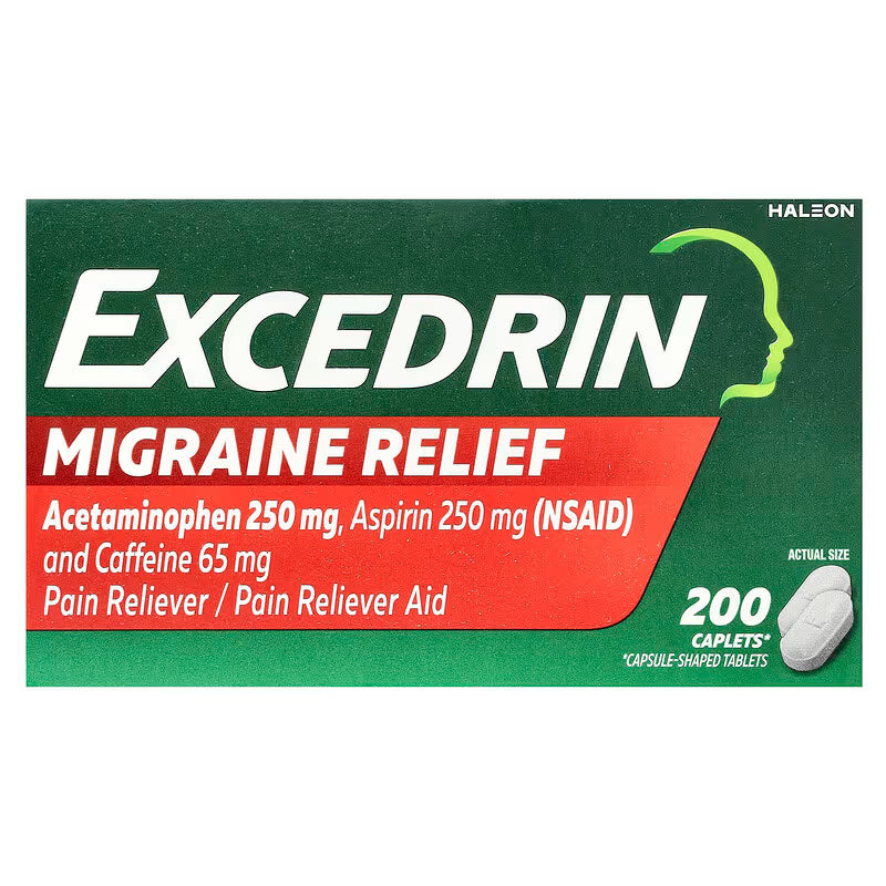 Excedrin Migraña relief, 200 Tabletas
