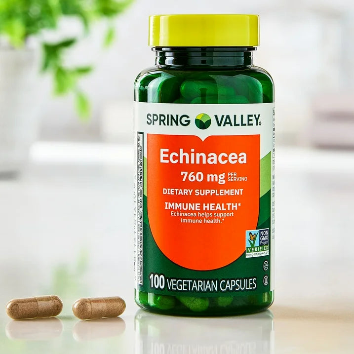 Echinacea 760 mg . 100 capsulas - Spring valley