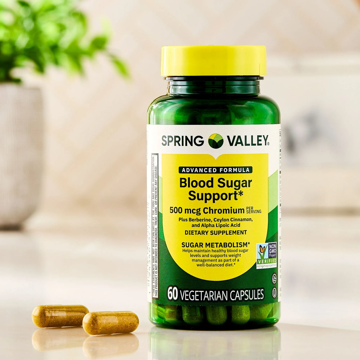 Spring Valley - Adavanced Formula Blood Sugar 500mcg chromo, 60 capsulas