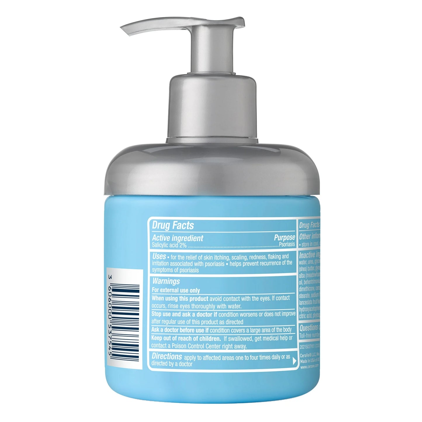 Crema hidratante y loción corporal CeraVe para la psoriasis con ácido salicílico y urea para piel psoriásica y seca, 227g