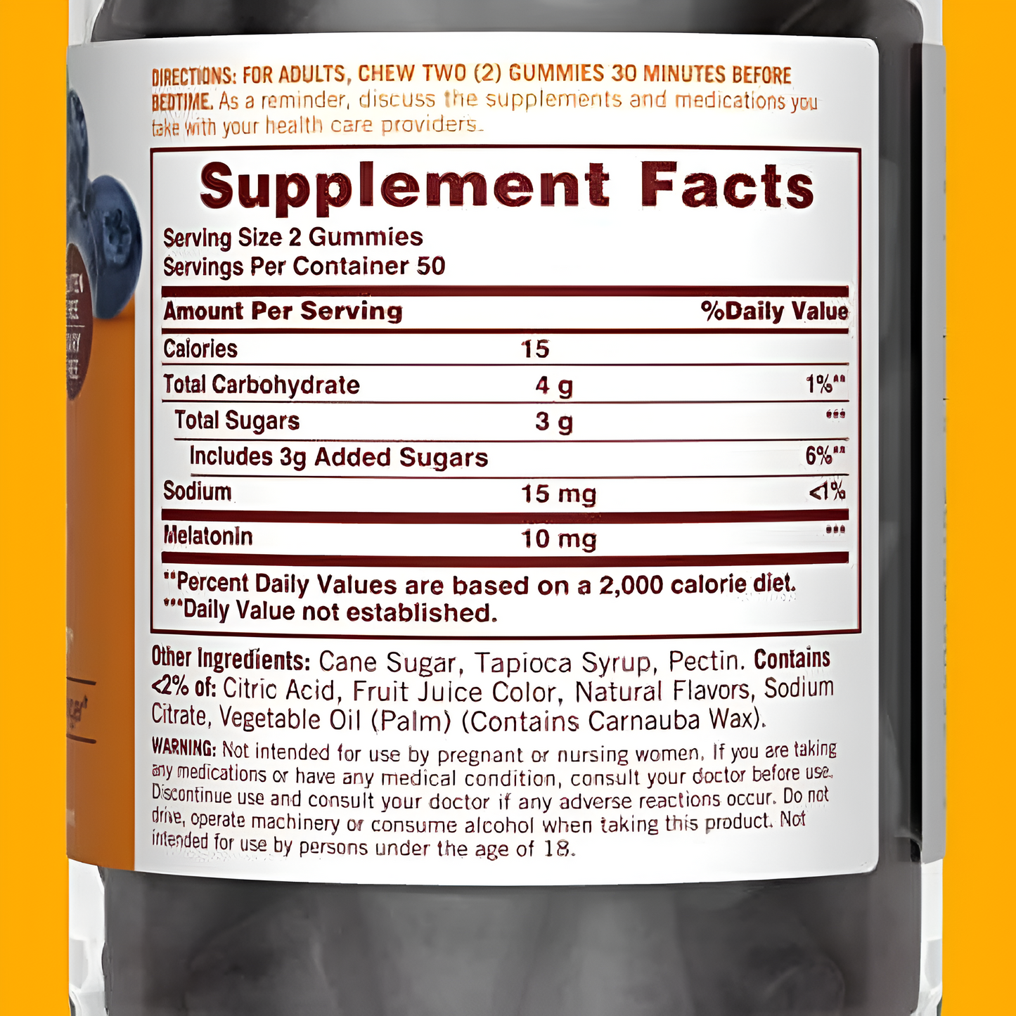 Melatonina 10mg , Sundown - 100 gummies