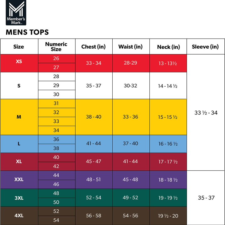 Camiseta Member's Mark para hombre, paquete de 6 unidades