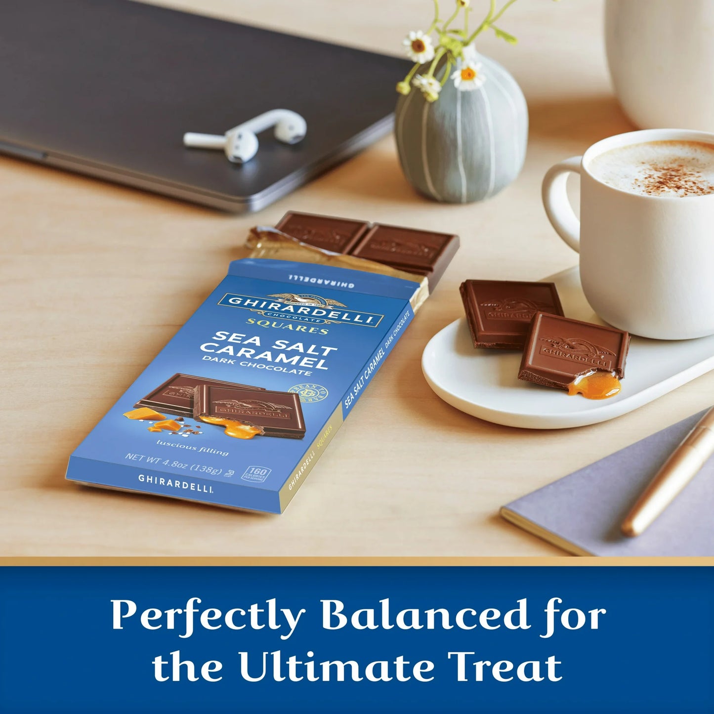 GHIRARDELLI Dark Chocolate Sea Salt Caramel 138g
