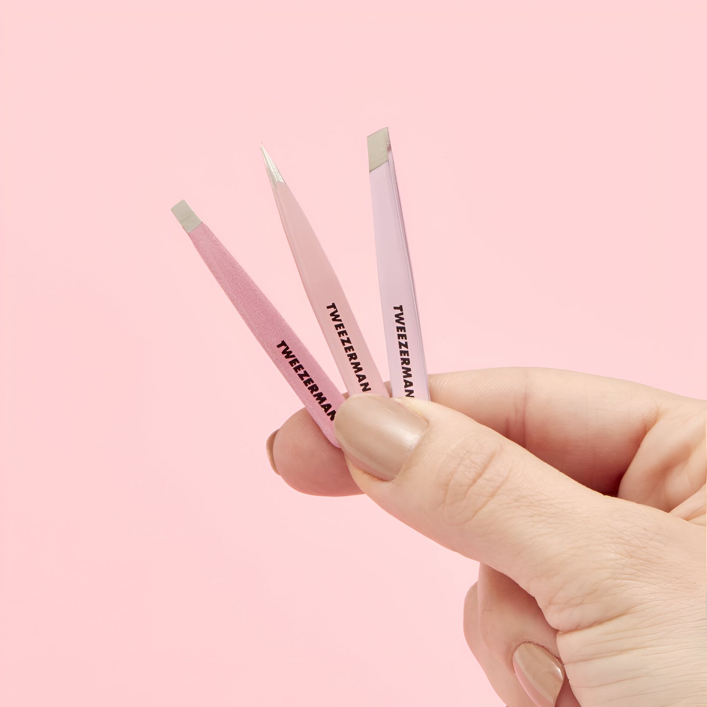 Tweezerman Micro Mini Tweezer Set - 3 pinzas minis de acero inoxidable