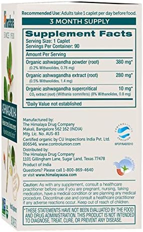 Himalaya - Organic Ashwagandha 90 capsulas