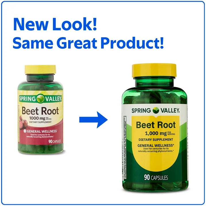 Spring Valley beet root 1000mg, 90 capsulas