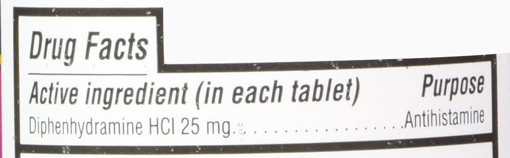 Allergy Medicine Kirkland Signature, Difenhidramina Hci 25 mg 600 minitabletas.