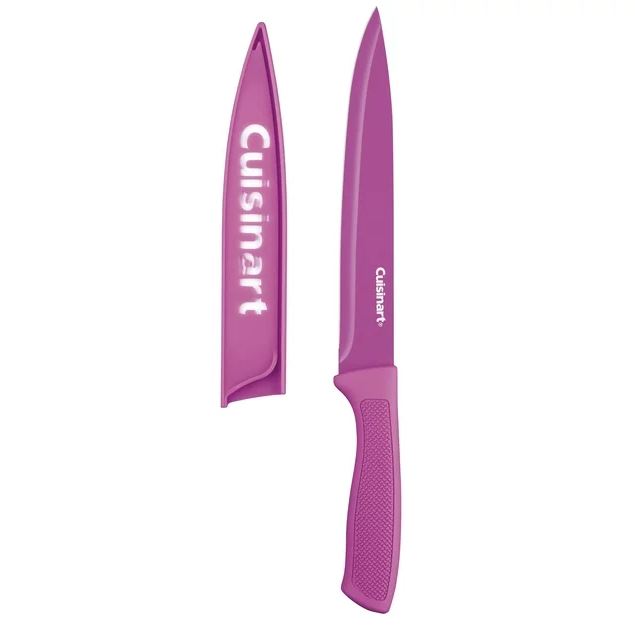 Cuisinart Juego de cuchillos de colores recubiertos de cerámica de 12 piezas con protectores de cuchillas