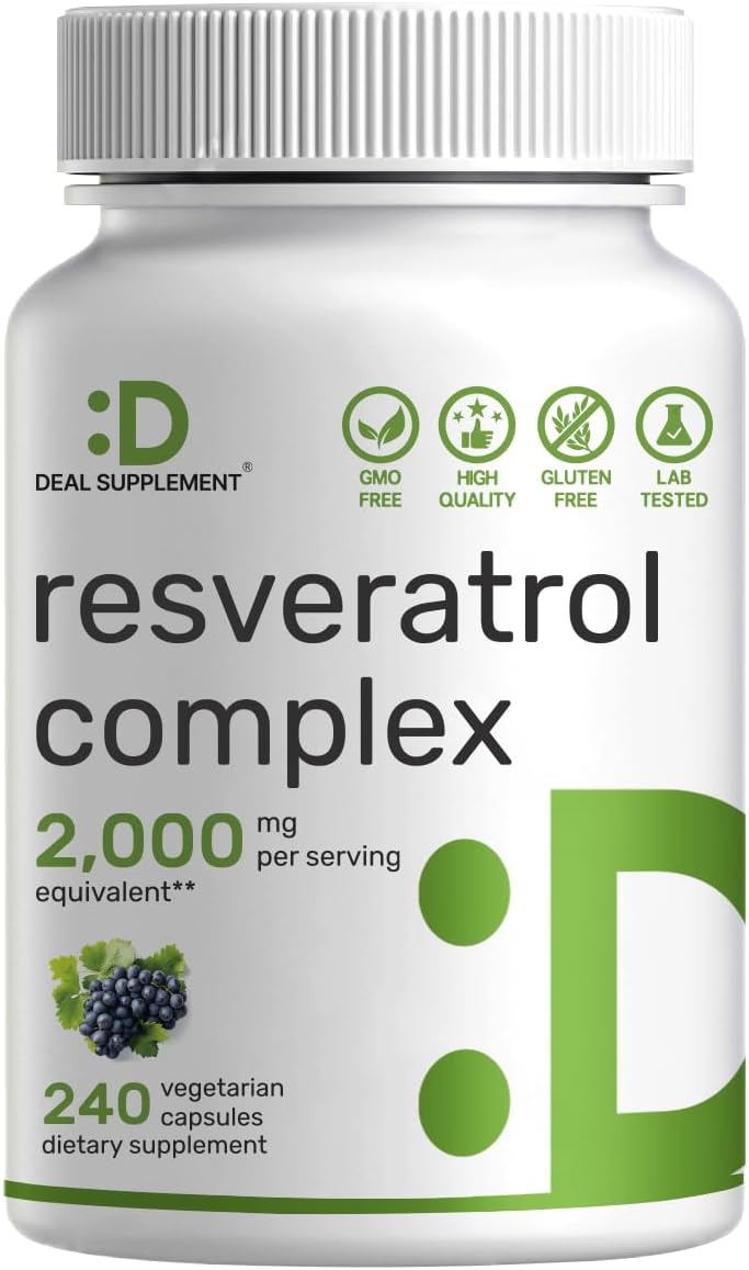 Deal Supplement Resveratrol Complex 2,000mg 240 capsulas