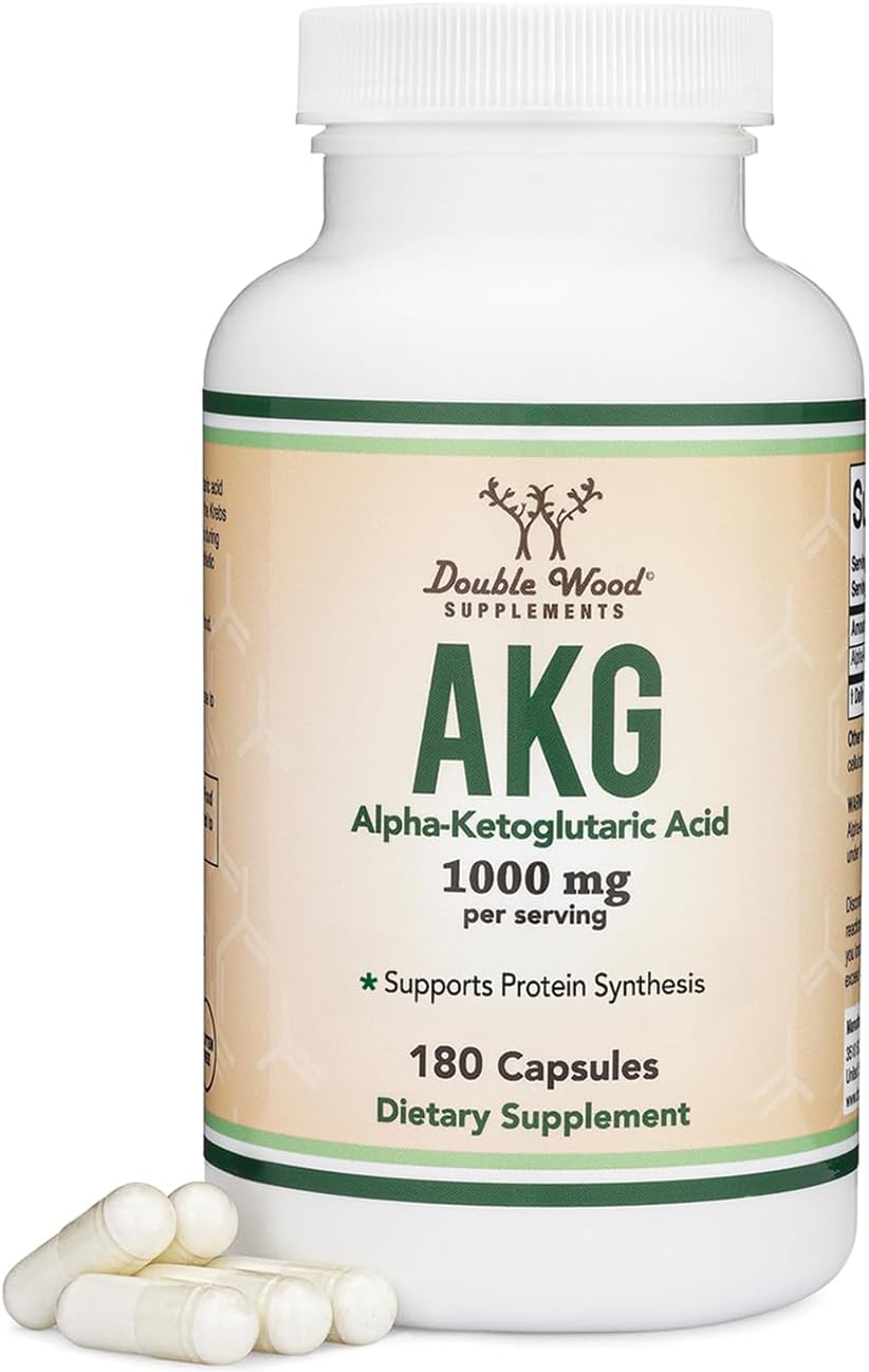 Double Wood - AKG(Alpha-Ketoglutaric Acid), 1000mg - 180 capsulas