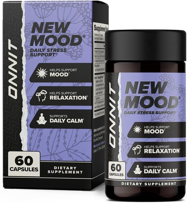 Onnit - New Mood daily stress support, 60 capsulas