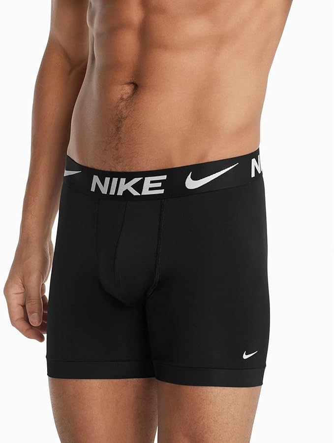 NIKE Calzoncillos tipo Boxer (brief) ESSENTIAL MICRO, con Tecnología DRI-FIT - PACK 3 CALZONCILLOS COLOR NEGRO