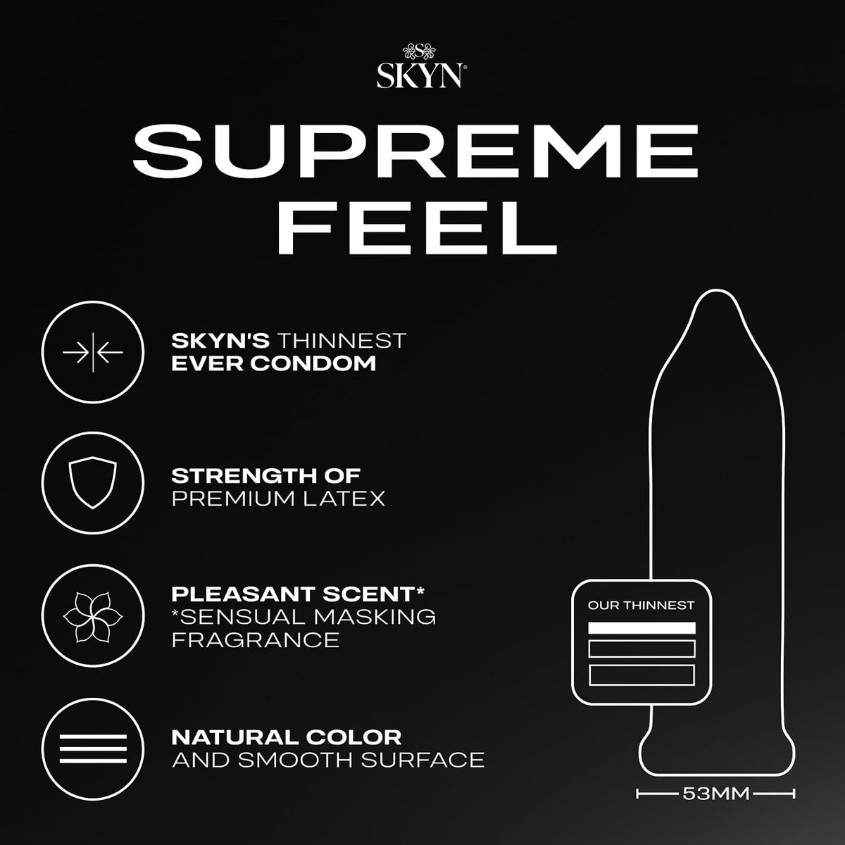 Preservativos SKYN Supreme Feel , tamaño estandar