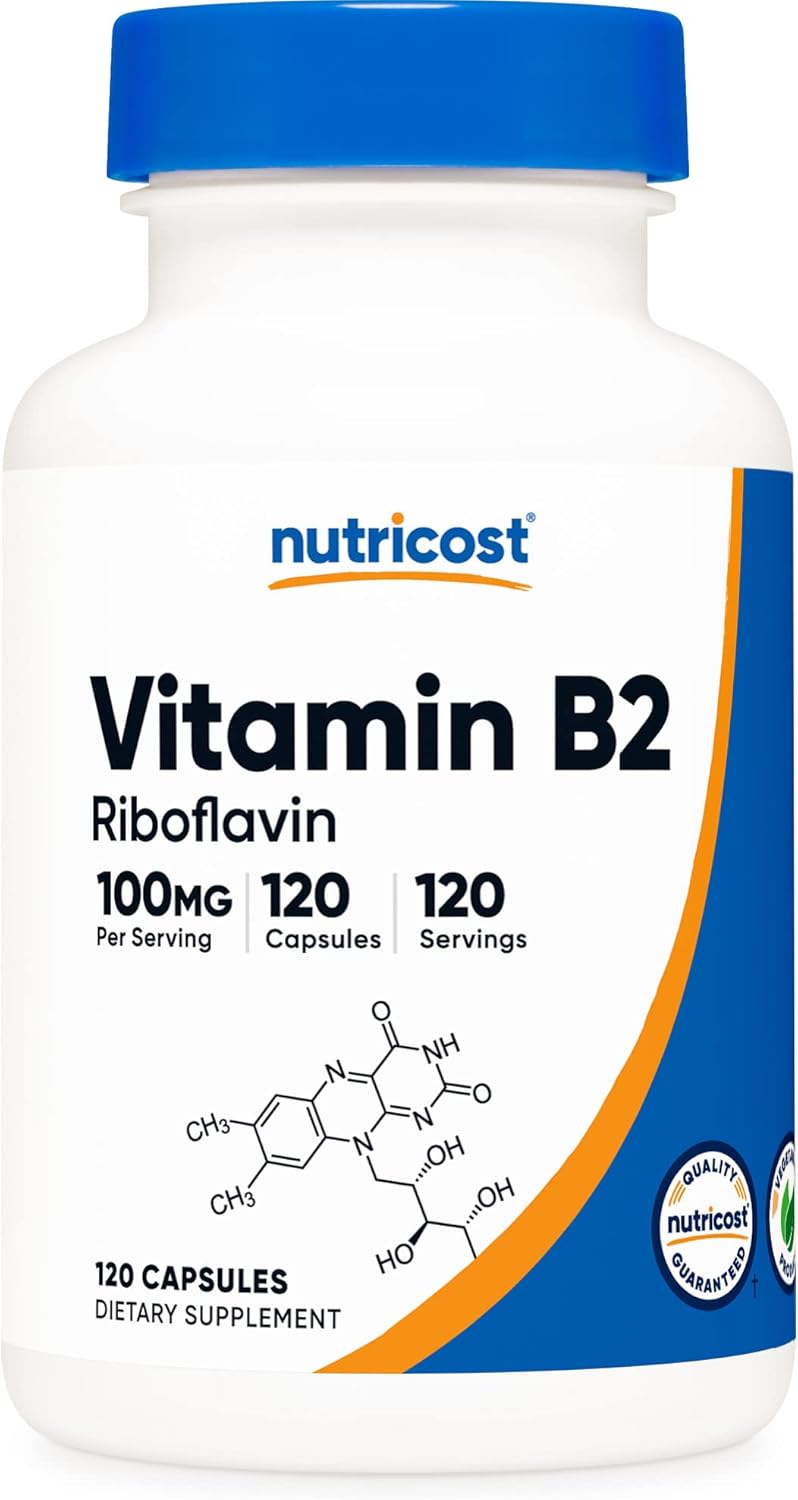 Nutricost - Vitamina B2 Riboflavin 100mg, 120 capsulas
